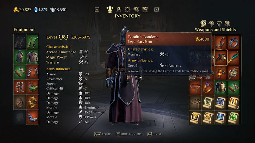 оружие и доспехи King's Bounty 2