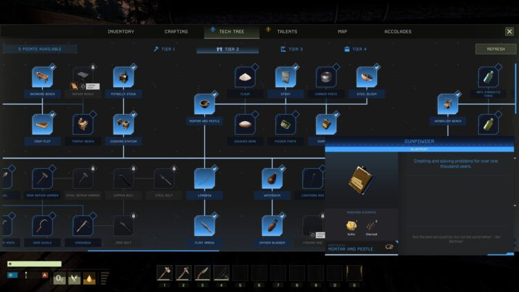 создание пороха и стали Icarus