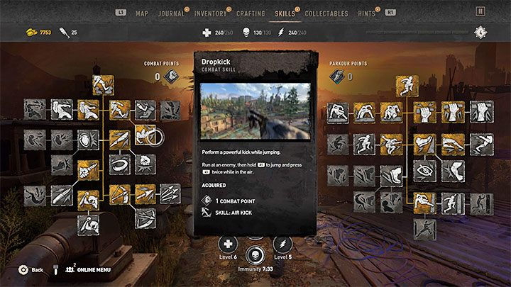 прокачка персонажа Dying Light 2