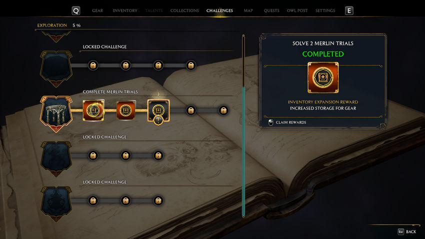 испытания Мерлина Hogwarts Legacy