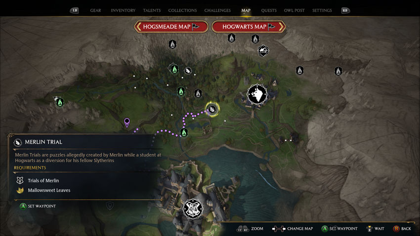 испытания Мерлина Hogwarts Legacy