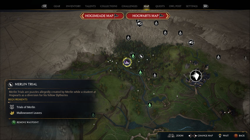 испытания Мерлина Hogwarts Legacy