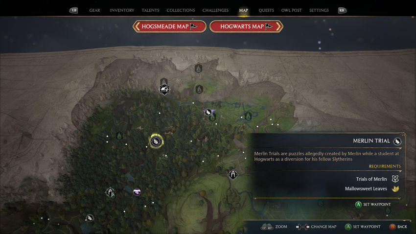 испытания Мерлина Hogwarts Legacy