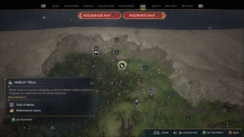 испытания Мерлина Hogwarts Legacy