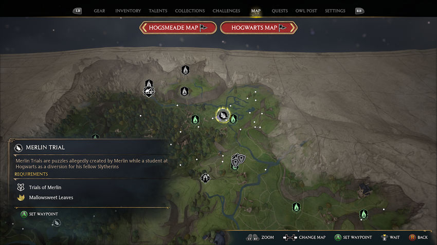 испытания Мерлина Hogwarts Legacy