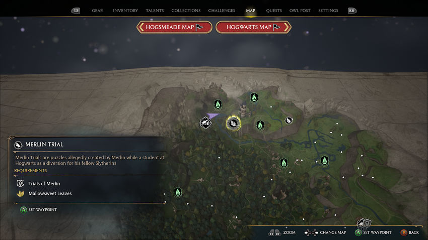 испытания Мерлина Hogwarts Legacy