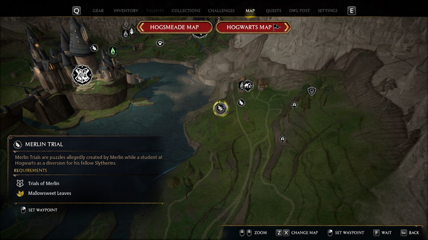 испытания Мерлина Hogwarts Legacy