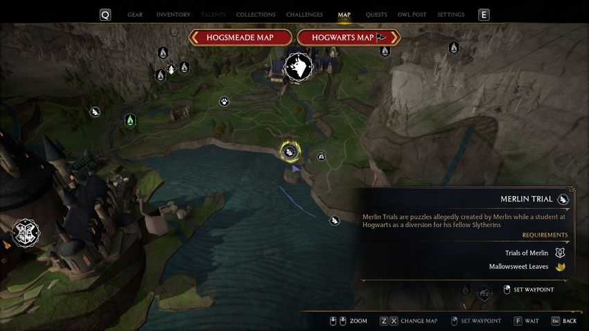 испытания Мерлина Hogwarts Legacy