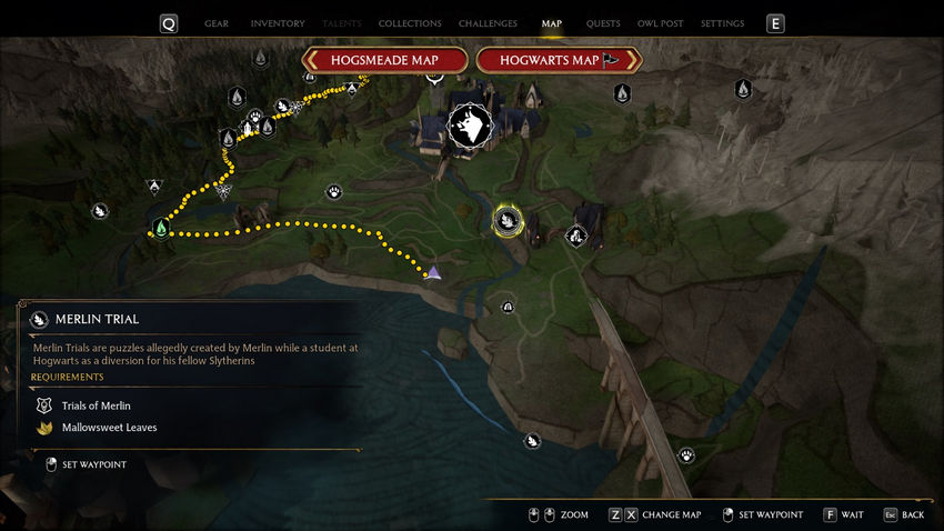 испытания Мерлина Hogwarts Legacy