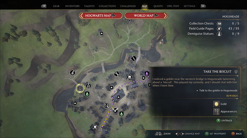 дополнительные задания Hogwarts Legacy
