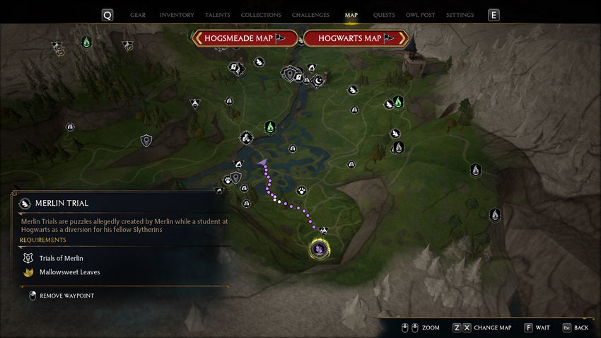 испытания Мерлина Hogwarts Legacy