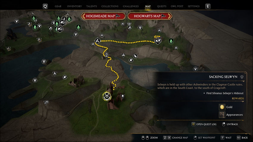 дополнительные квесты Hogwarts Legacy