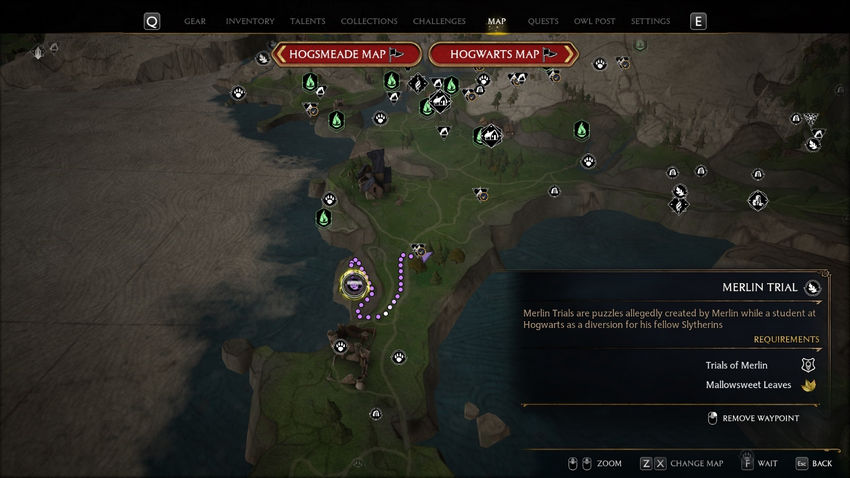 испытания Мерлина Hogwarts Legacy