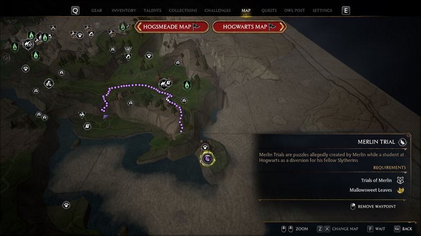 испытания Мерлина Hogwarts Legacy