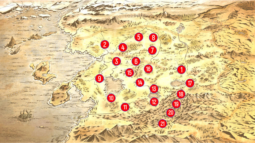 Карта страны Йеренгал Black Geyser