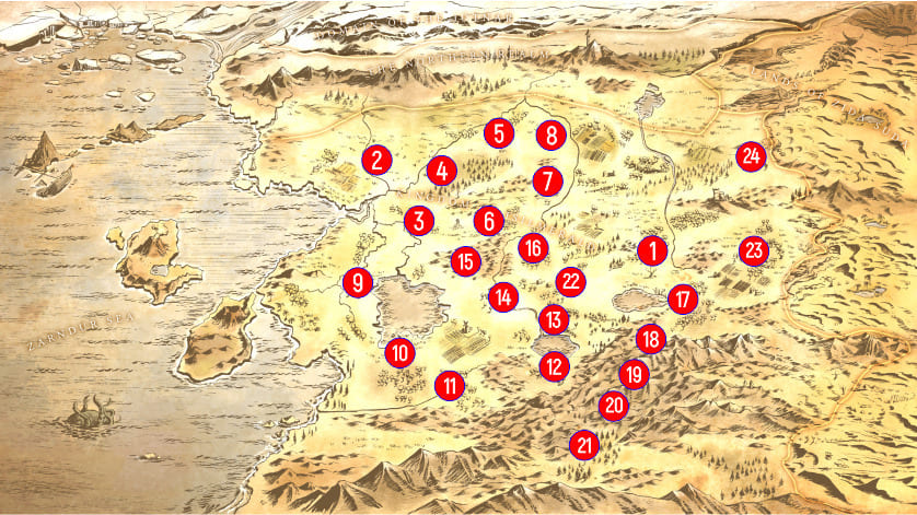 Карта страны Йеренгал Black Geyser