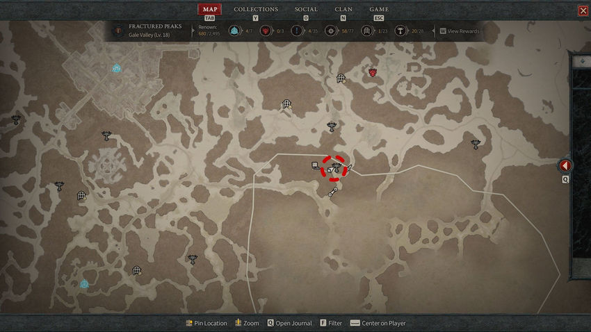 алтарь Лилит Diablo 4 на карте