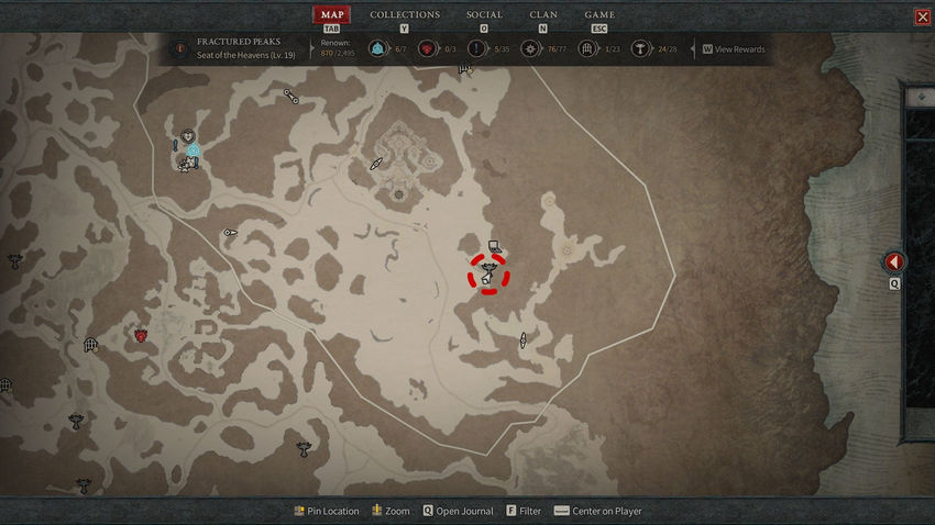 алтарь Лилит Diablo 4 на карте