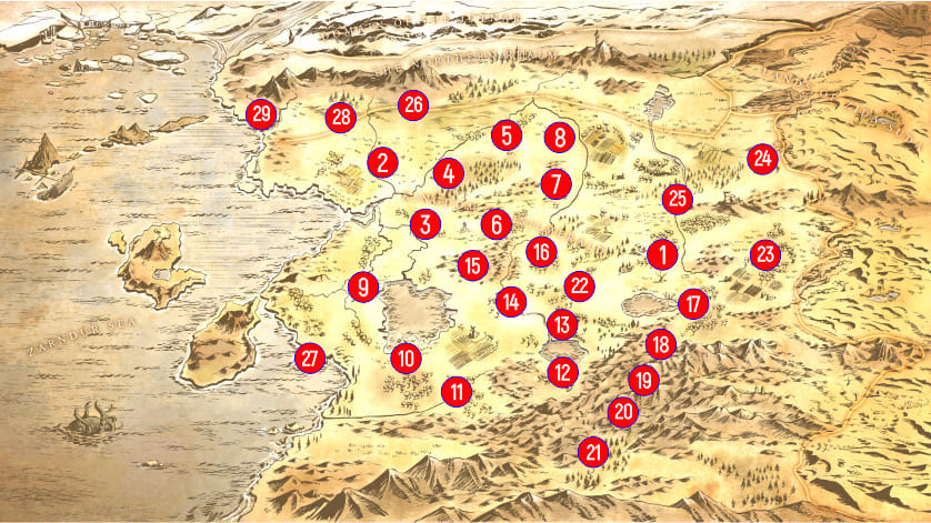 Карта страны Йеренгал Black Geyser