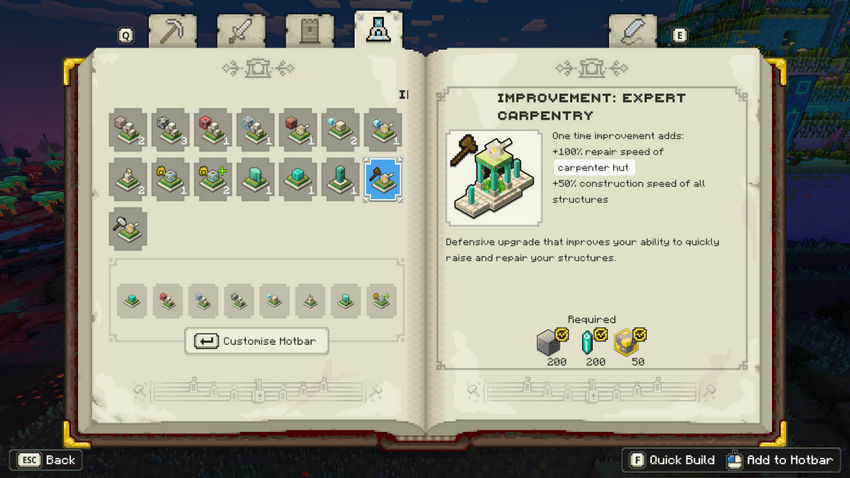 улучшения Minecraft Legends