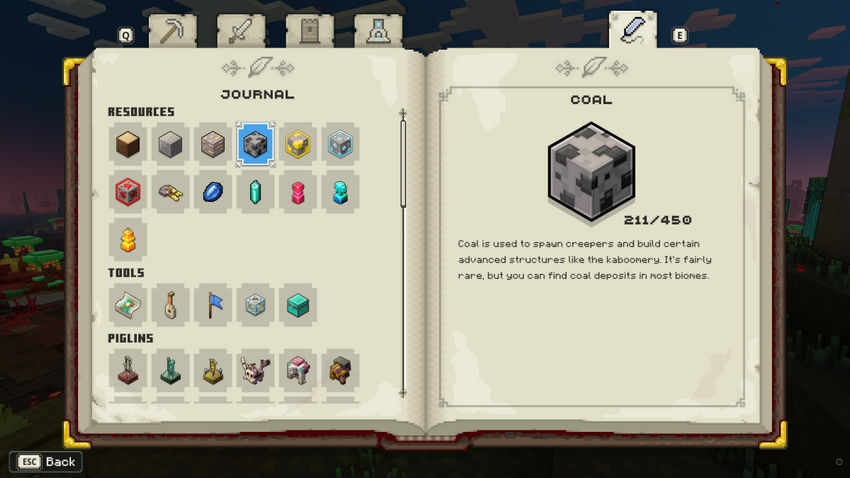 уголь Minecraft Legends