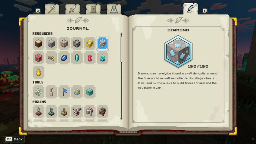 алмазы Minecraft Legends