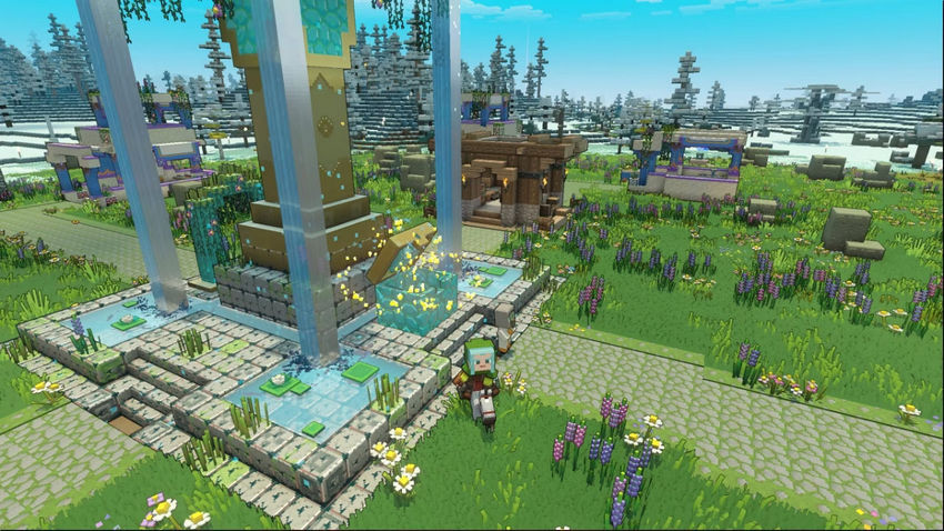 призмарин и золото Minecraft Legends
