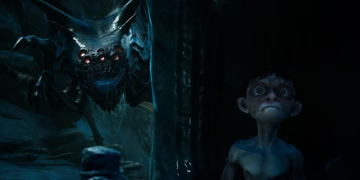 The Lord of the Rings Gollum. Убежать от паука