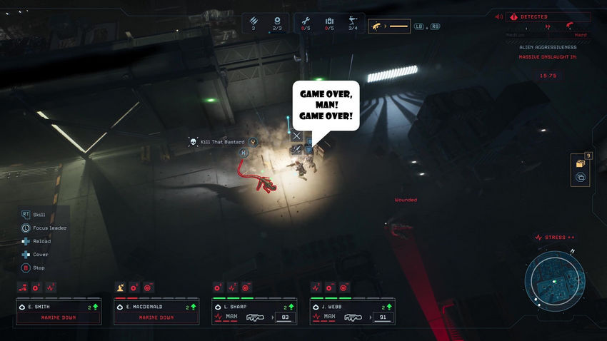 Aliens Dark Descent. Стресс