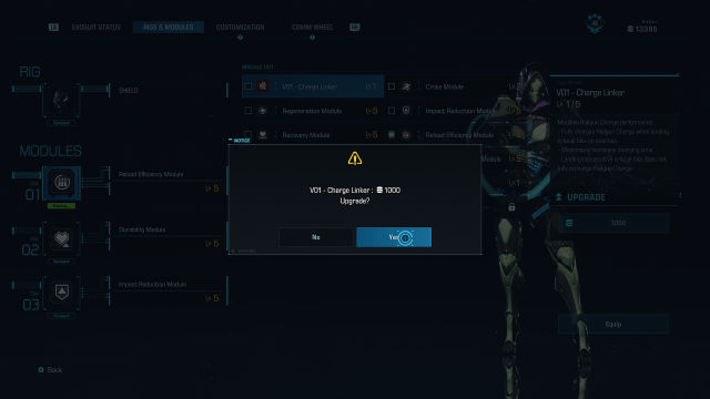 Exoprimal. Прокачка модулей