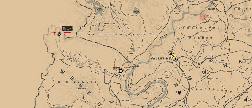 карта сокровищ Red Dead Redemption 2