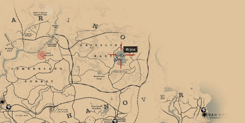 карта сокровищ Red Dead Redemption 2